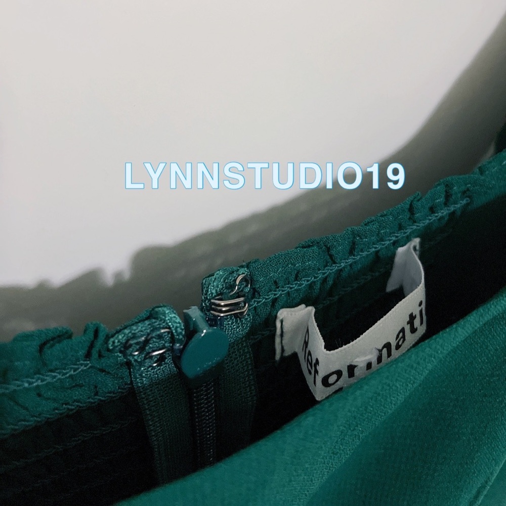 NWOT Reformation Twilight Dress Emerald - Picture 5 of 6